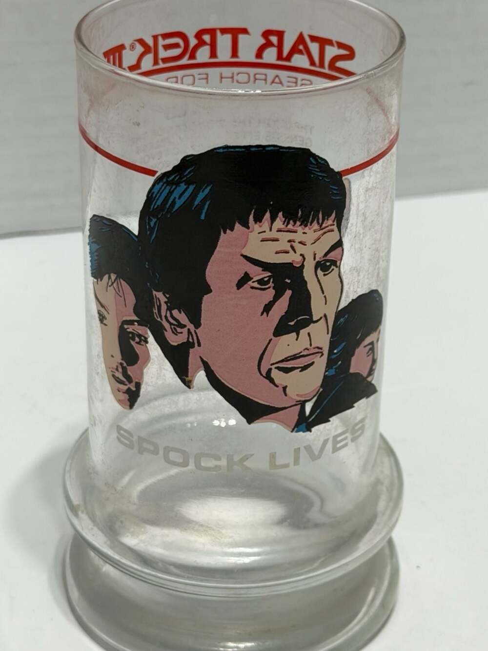 Vintage 1984 Star Trek III The Search For Spock Spock Lives Taco Bell Glass Cup